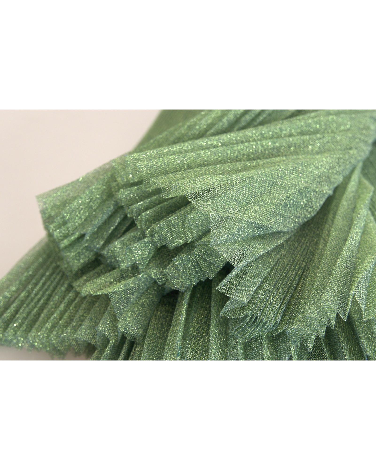Dolce & Gabbana  Women's Green Pleated Skirt