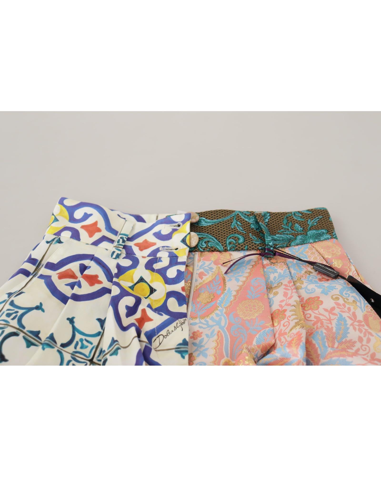 Dolce & Gabbana Patchwork Silk Shorts - Multi