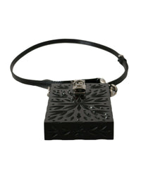 Dolce & Gabbana Sicily Box Crossbody Bag in Black Patent Leather