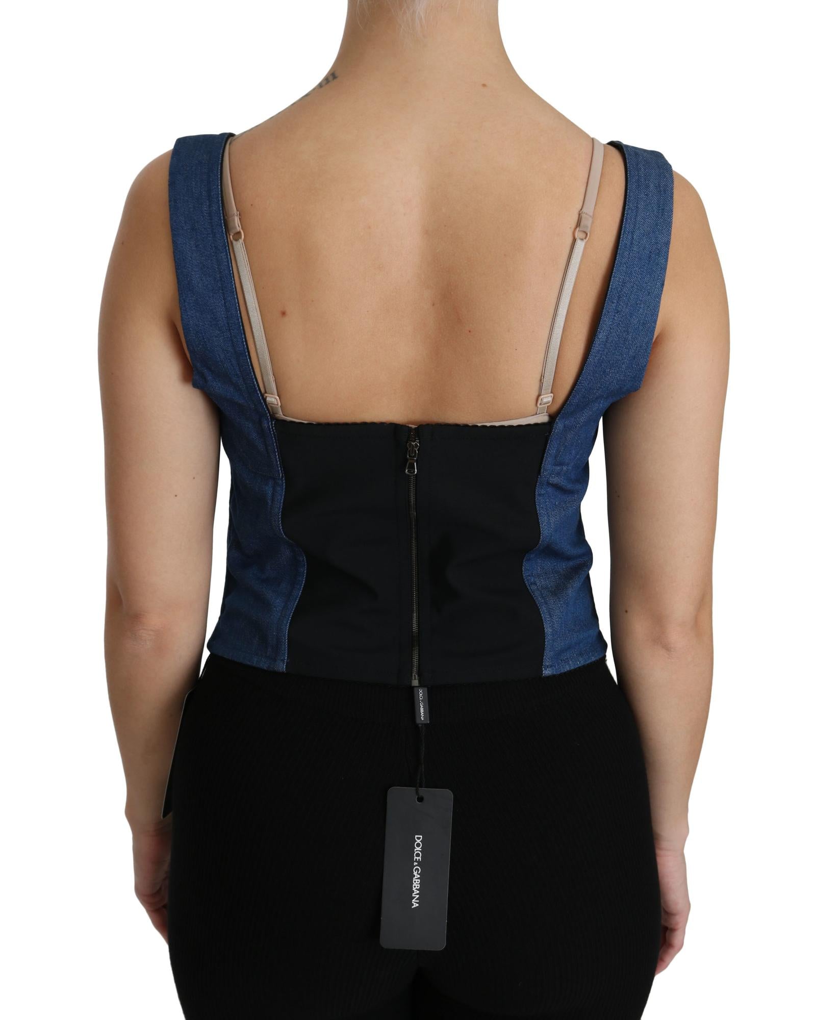 Dolce & Gabbana Denim Corset Top