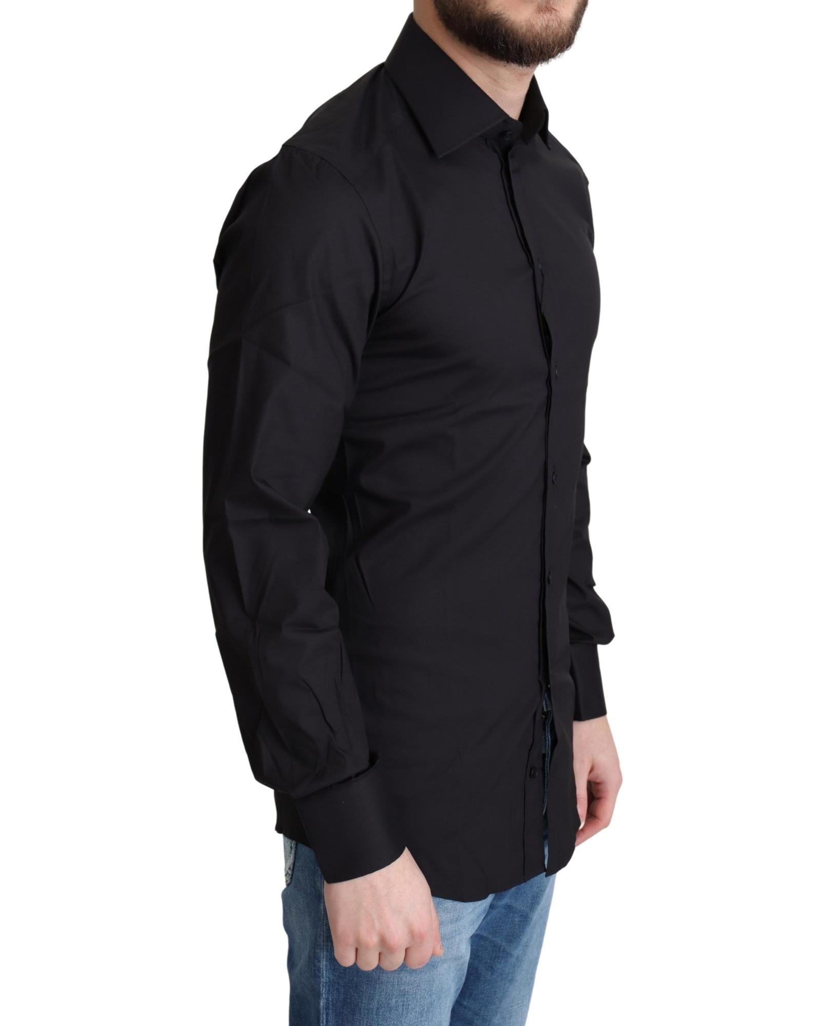 Dolce & Gabbana  Classic Fit Cotton Shirt - Black