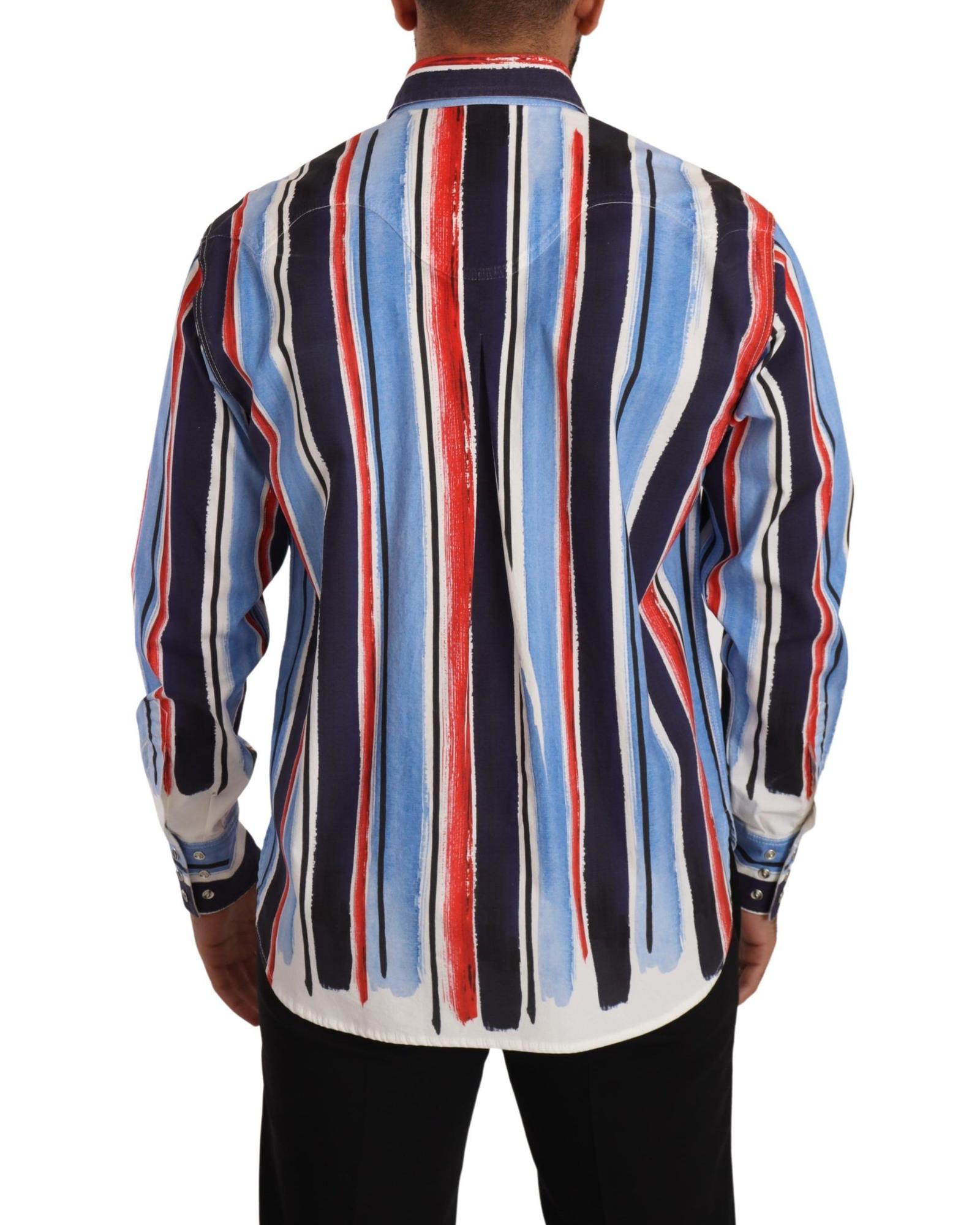 Dolce & Gabbana Mens Striped Cotton Shirt