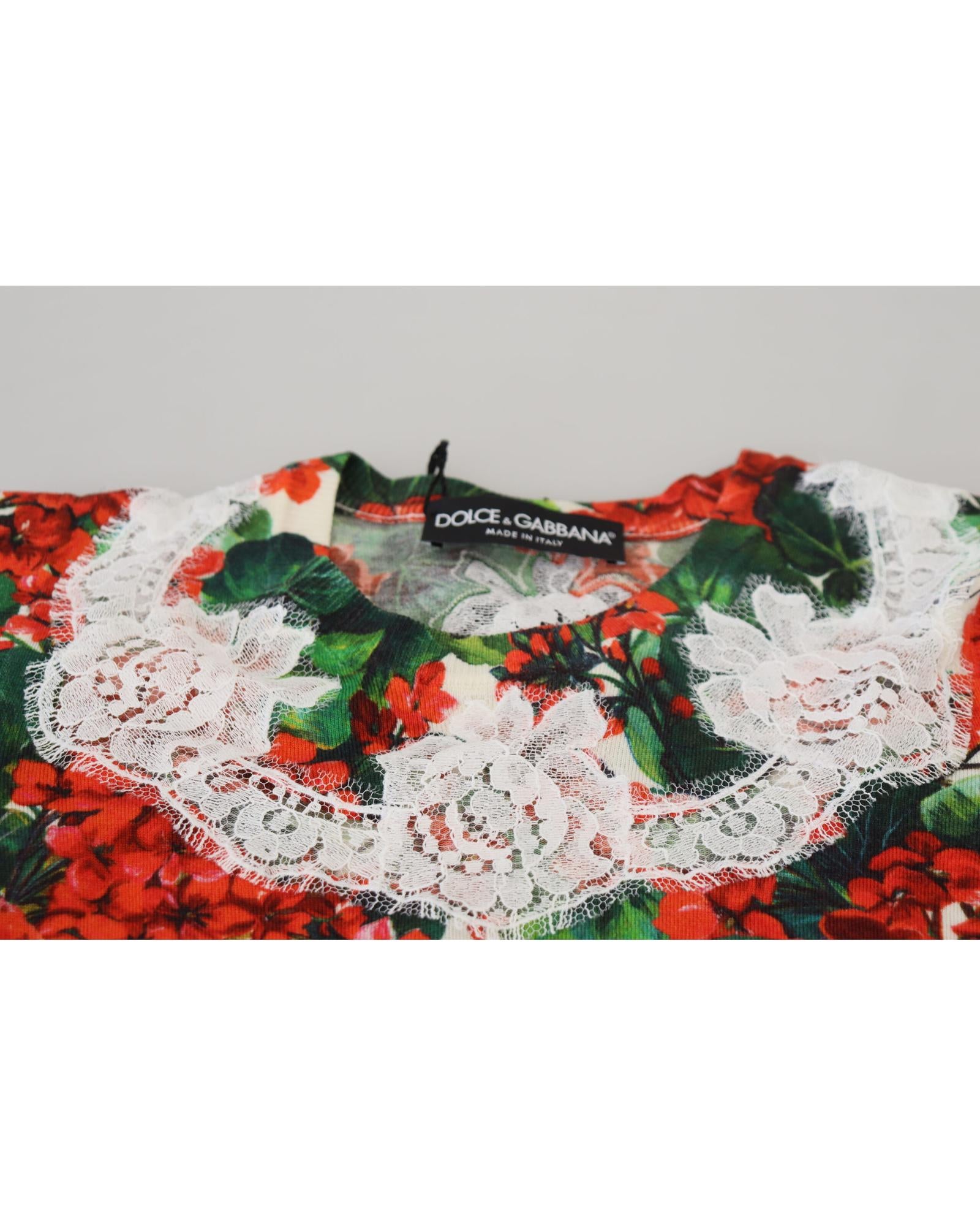 Dolce & Gabbana Women's Geranium Print Sleeveless Top