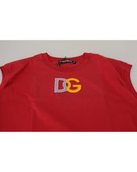 Dolce & Gabbana Women's Red Cotton TShirt with DG Logo
