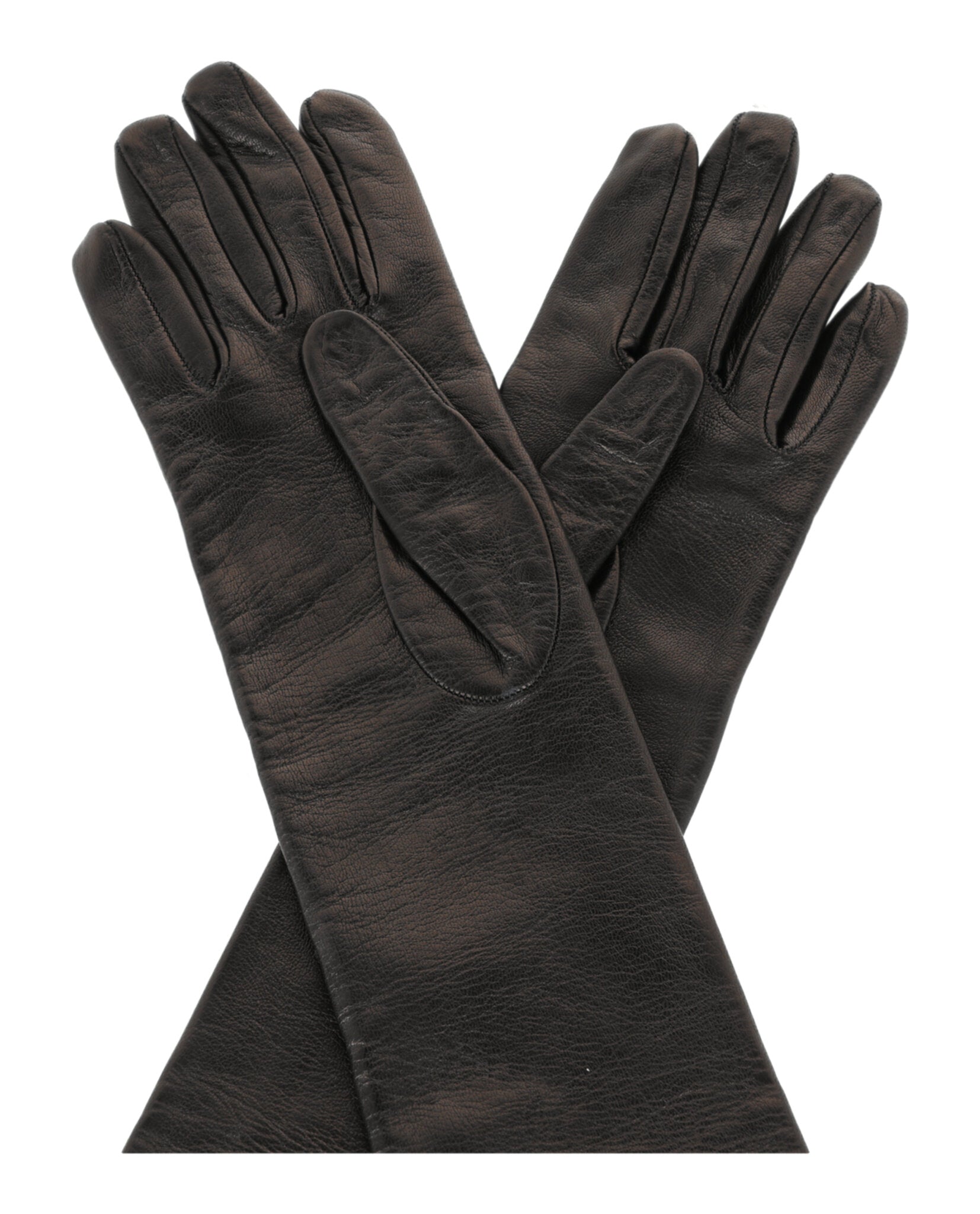 Givenchy Womens Long Asymmetrical Gloves In Leather