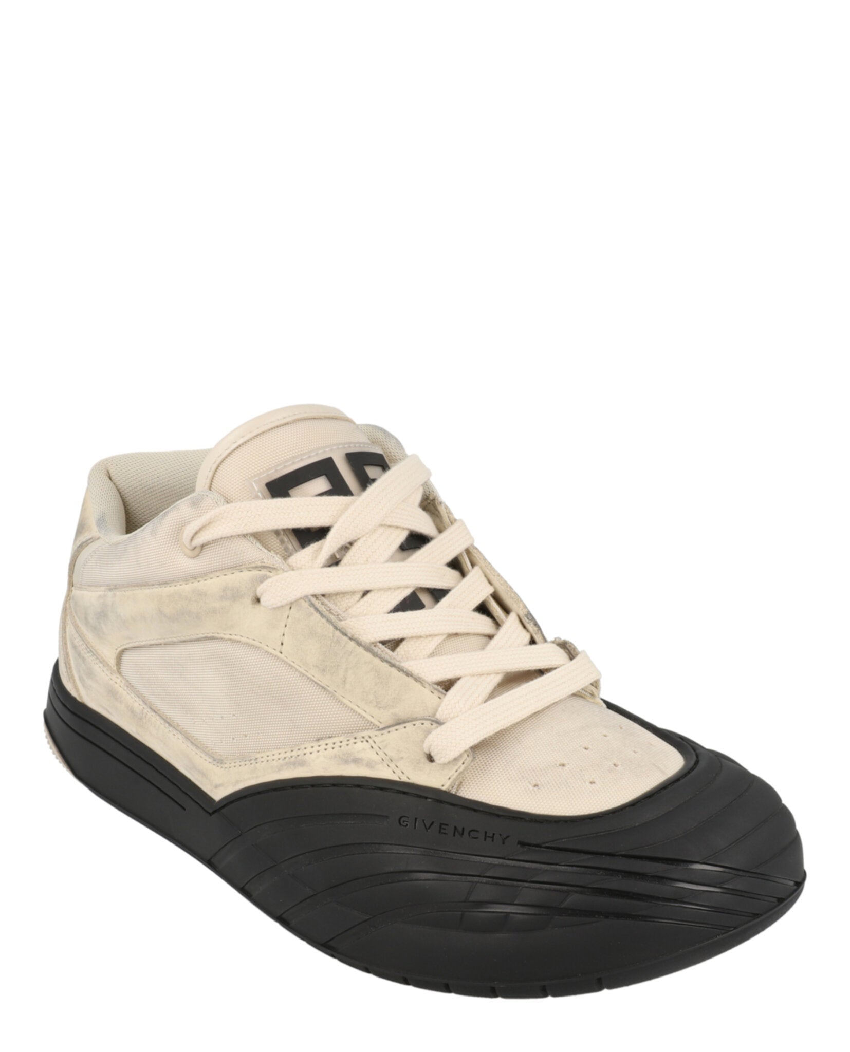 Givenchy Mens Suede Trimmed Mid-Top Sneakers