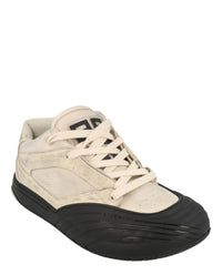 Givenchy Mens Suede Trimmed Mid-Top Sneakers