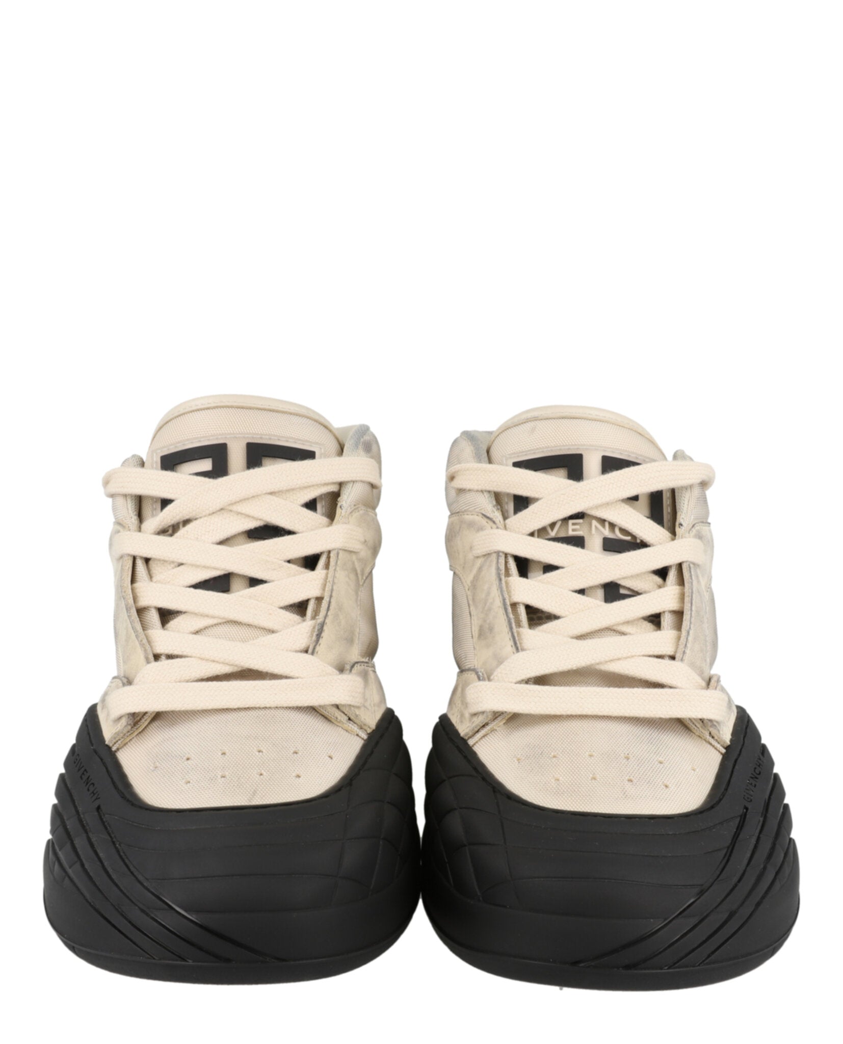 Givenchy Mens Suede Trimmed Mid-Top Sneakers