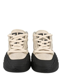 Givenchy Mens Suede Trimmed Mid-Top Sneakers