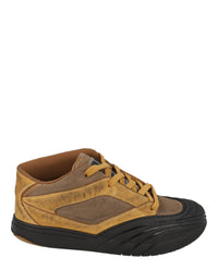 Givenchy Mens Suede Trimmed Mid-Top Sneakers