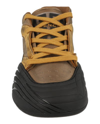 Givenchy Mens Suede Trimmed Mid-Top Sneakers