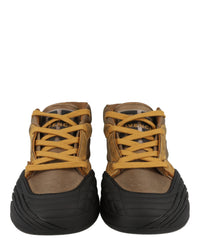 Givenchy Mens Suede Trimmed Mid-Top Sneakers