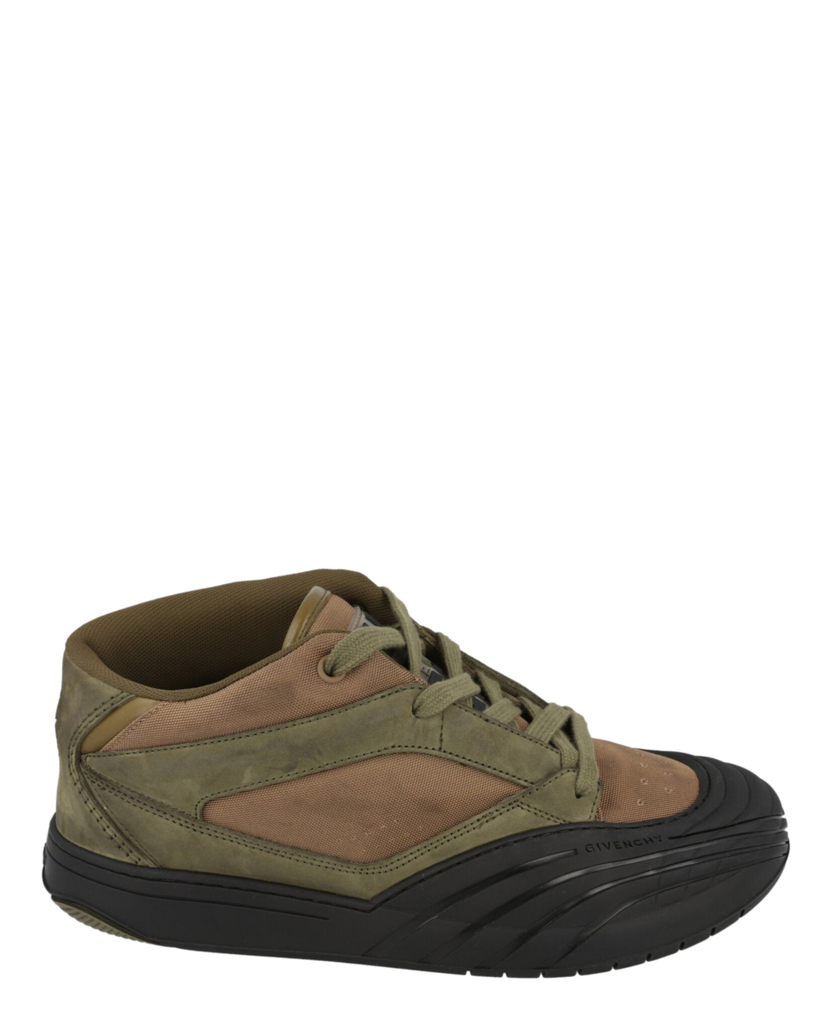 Givenchy Mens Suede Trimmed Mid-Top Sneakers