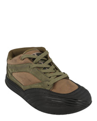 Givenchy Mens Suede Trimmed Mid-Top Sneakers