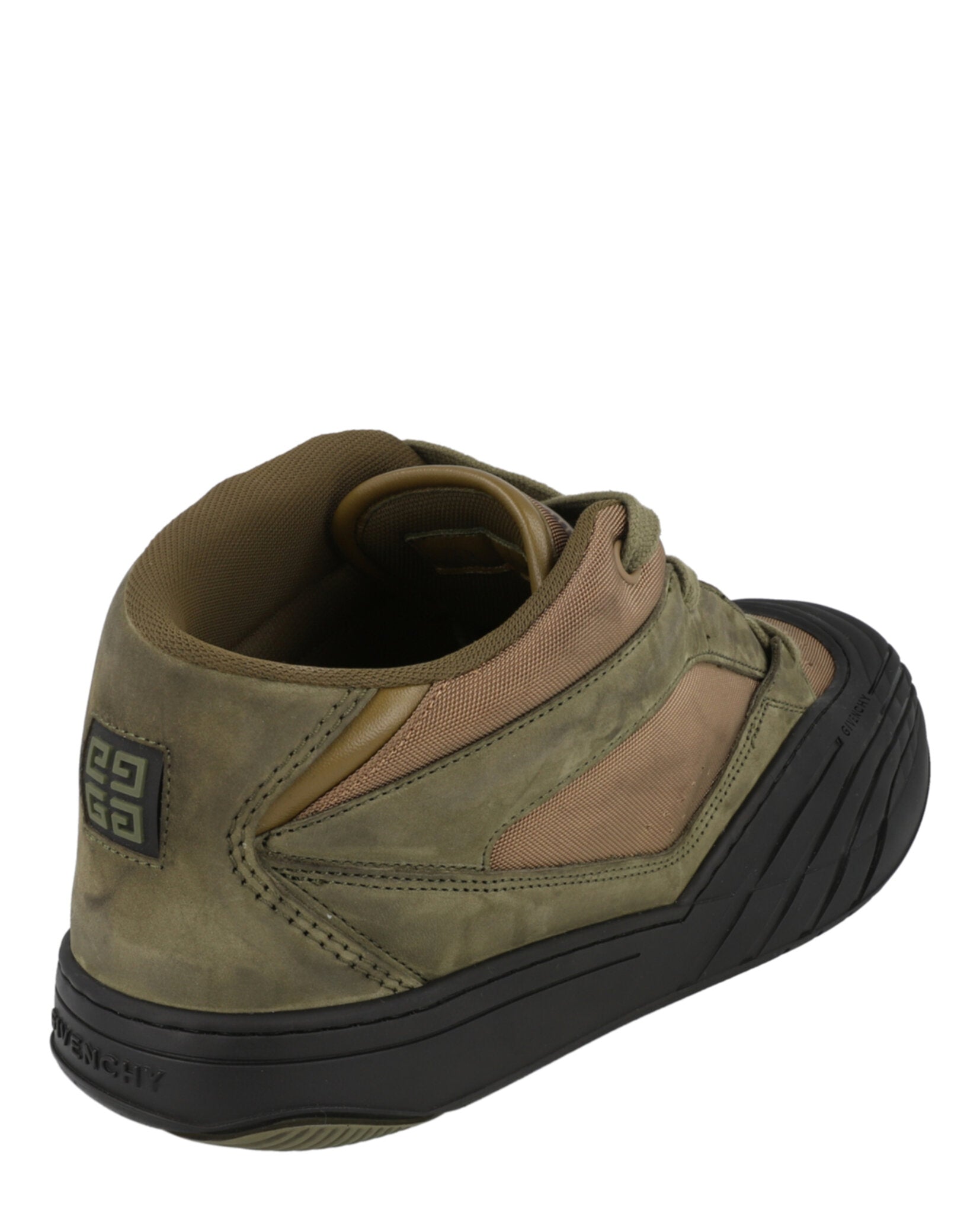 Givenchy Mens Suede Trimmed Mid-Top Sneakers