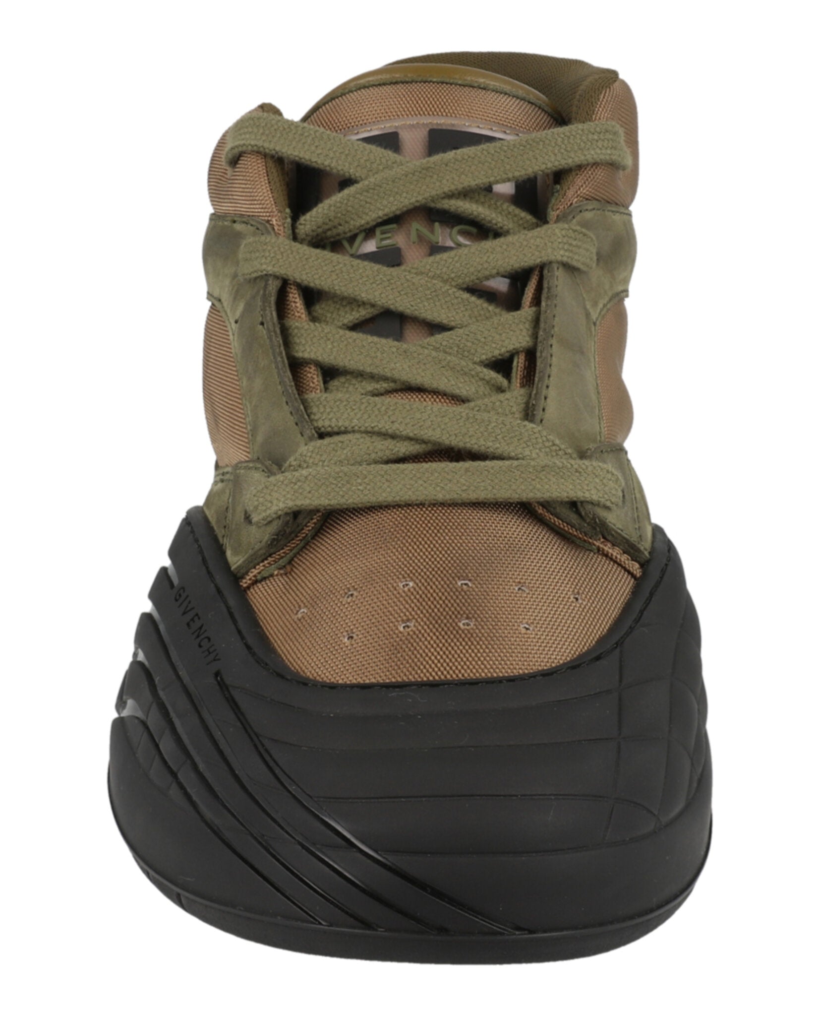 Givenchy Mens Suede Trimmed Mid-Top Sneakers