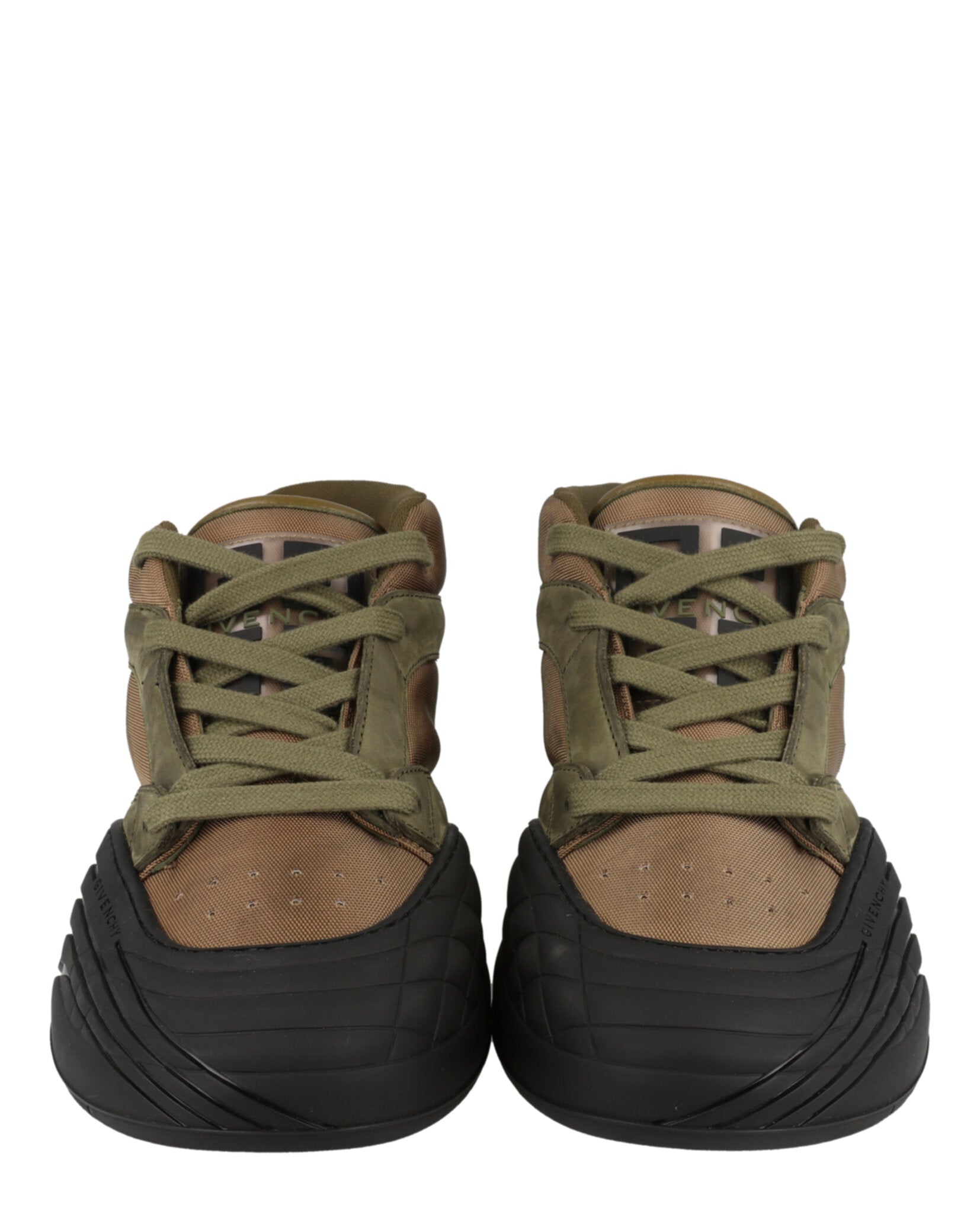 Givenchy Mens Suede Trimmed Mid-Top Sneakers