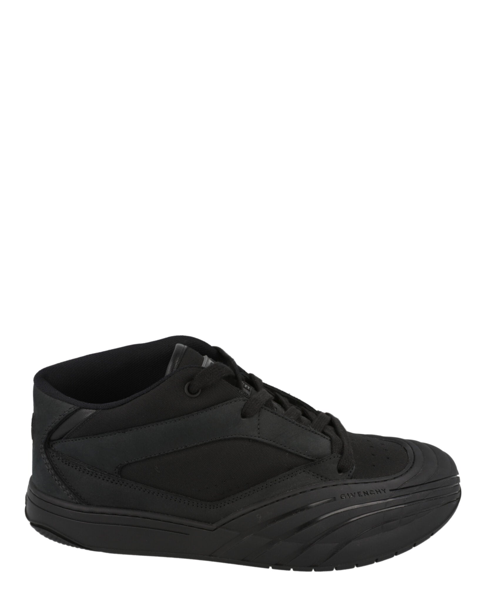 Givenchy Mens Suede Trimmed Mid-Top Sneakers