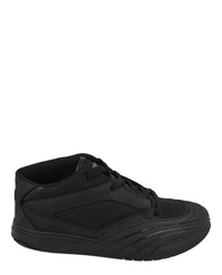 Givenchy Mens Suede Trimmed Mid-Top Sneakers