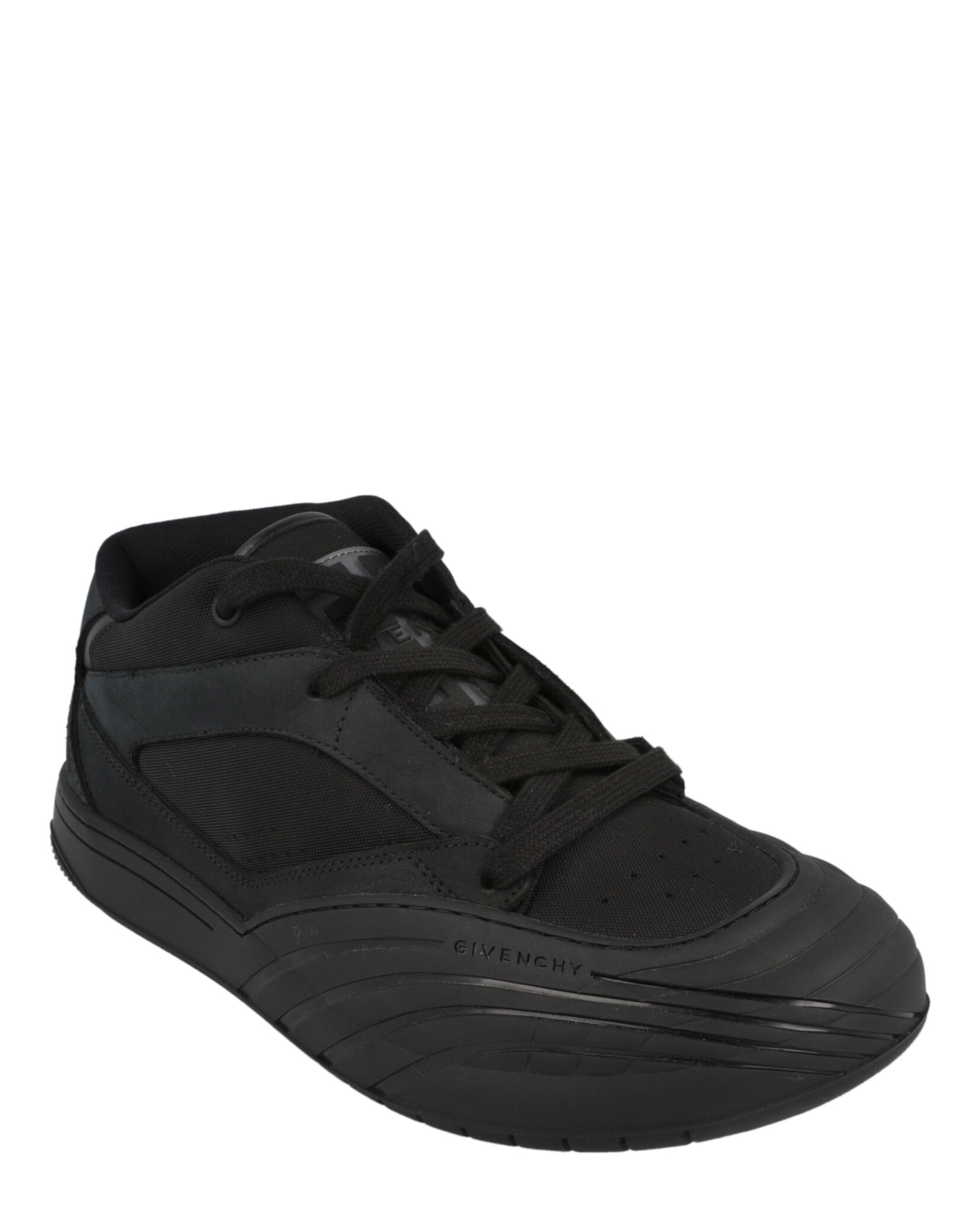 Givenchy Mens Suede Trimmed Mid-Top Sneakers