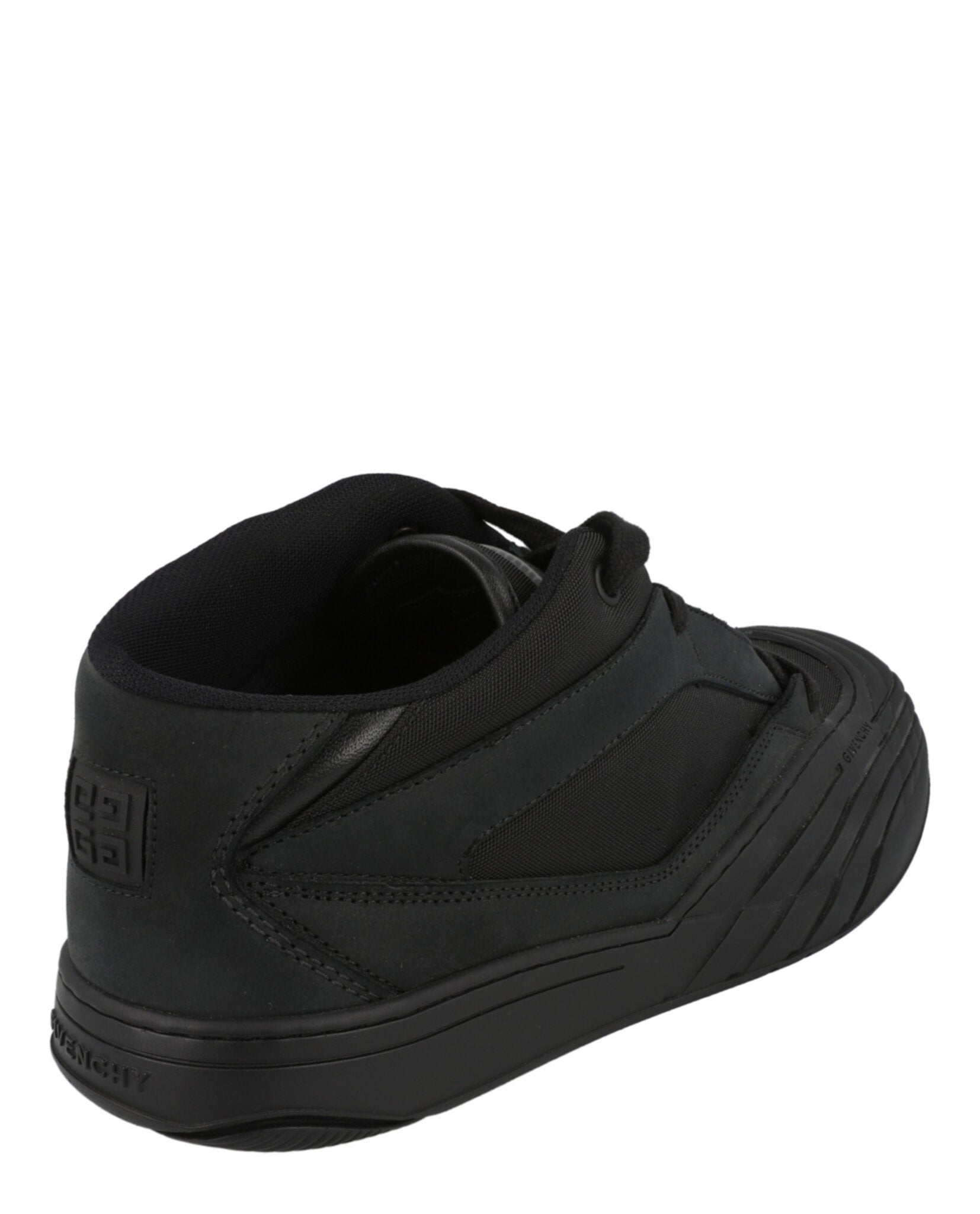 Givenchy Mens Suede Trimmed Mid-Top Sneakers