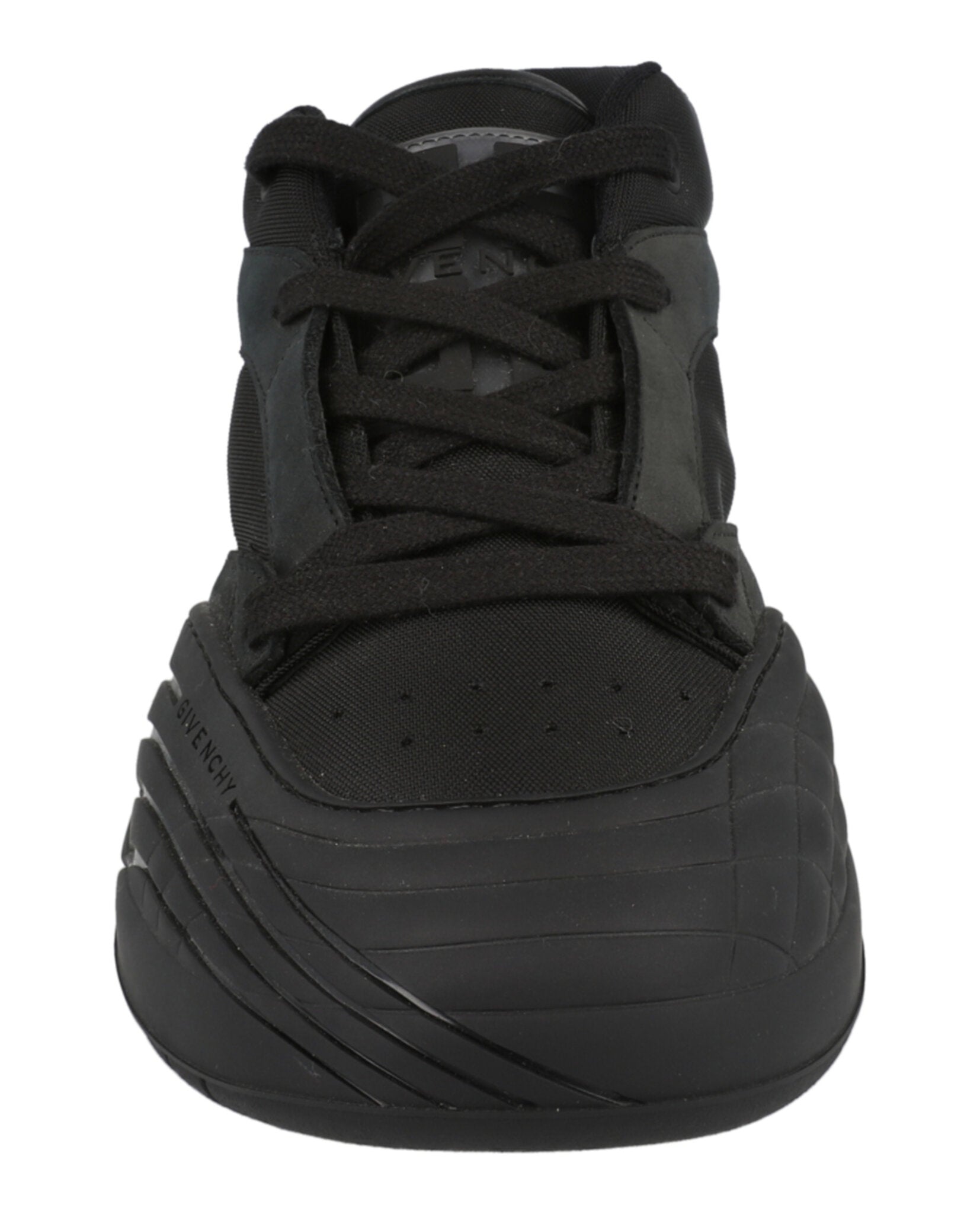 Givenchy Mens Suede Trimmed Mid-Top Sneakers