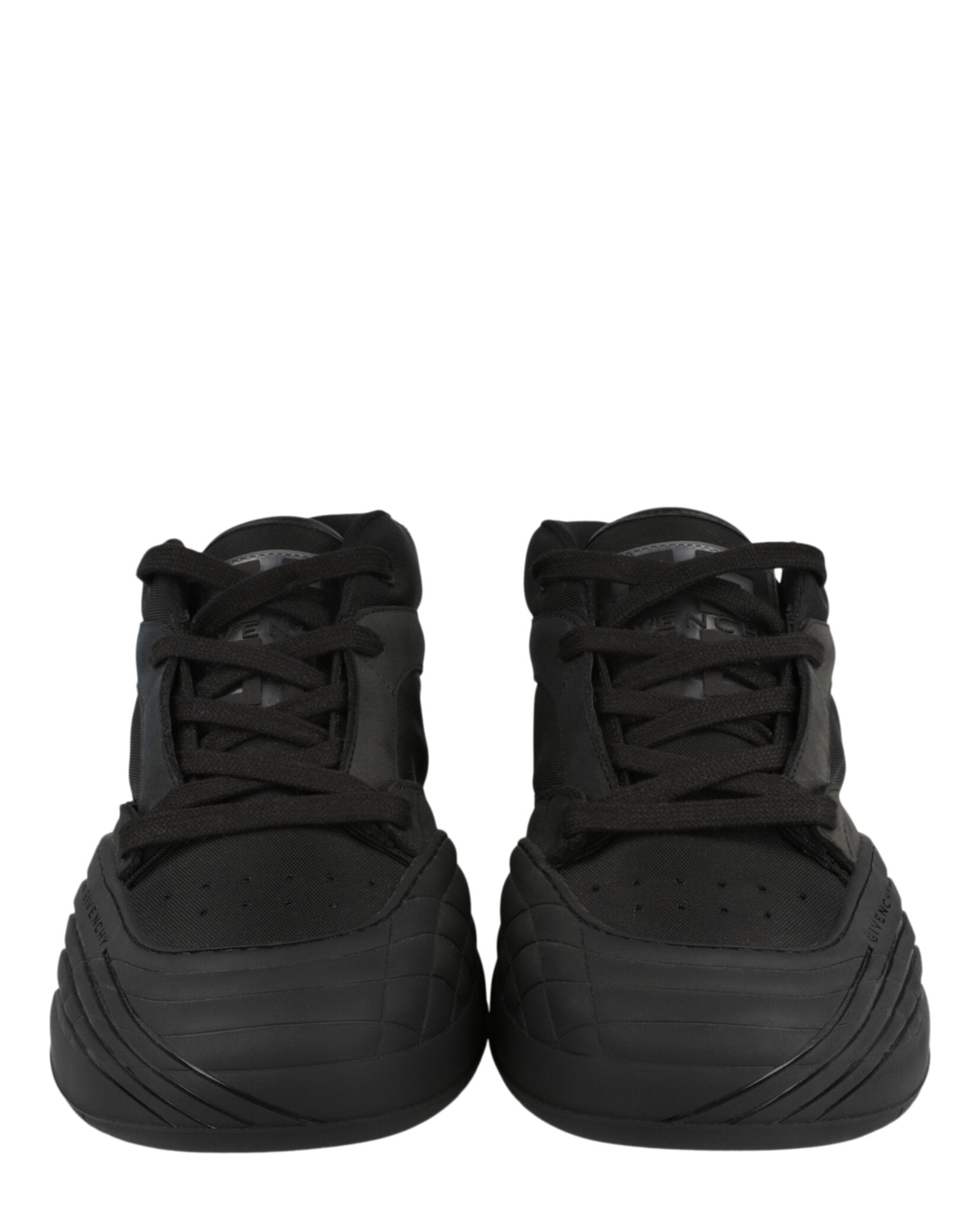 Givenchy Mens Suede Trimmed Mid-Top Sneakers
