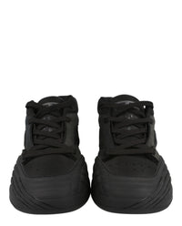 Givenchy Mens Suede Trimmed Mid-Top Sneakers