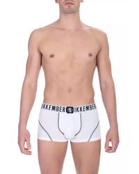 Bikkembergs Mens White Boxer Briefs Underwear White