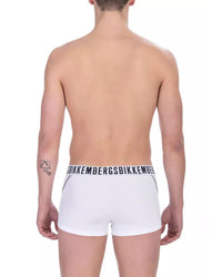 Bikkembergs Mens White Boxer Briefs Underwear