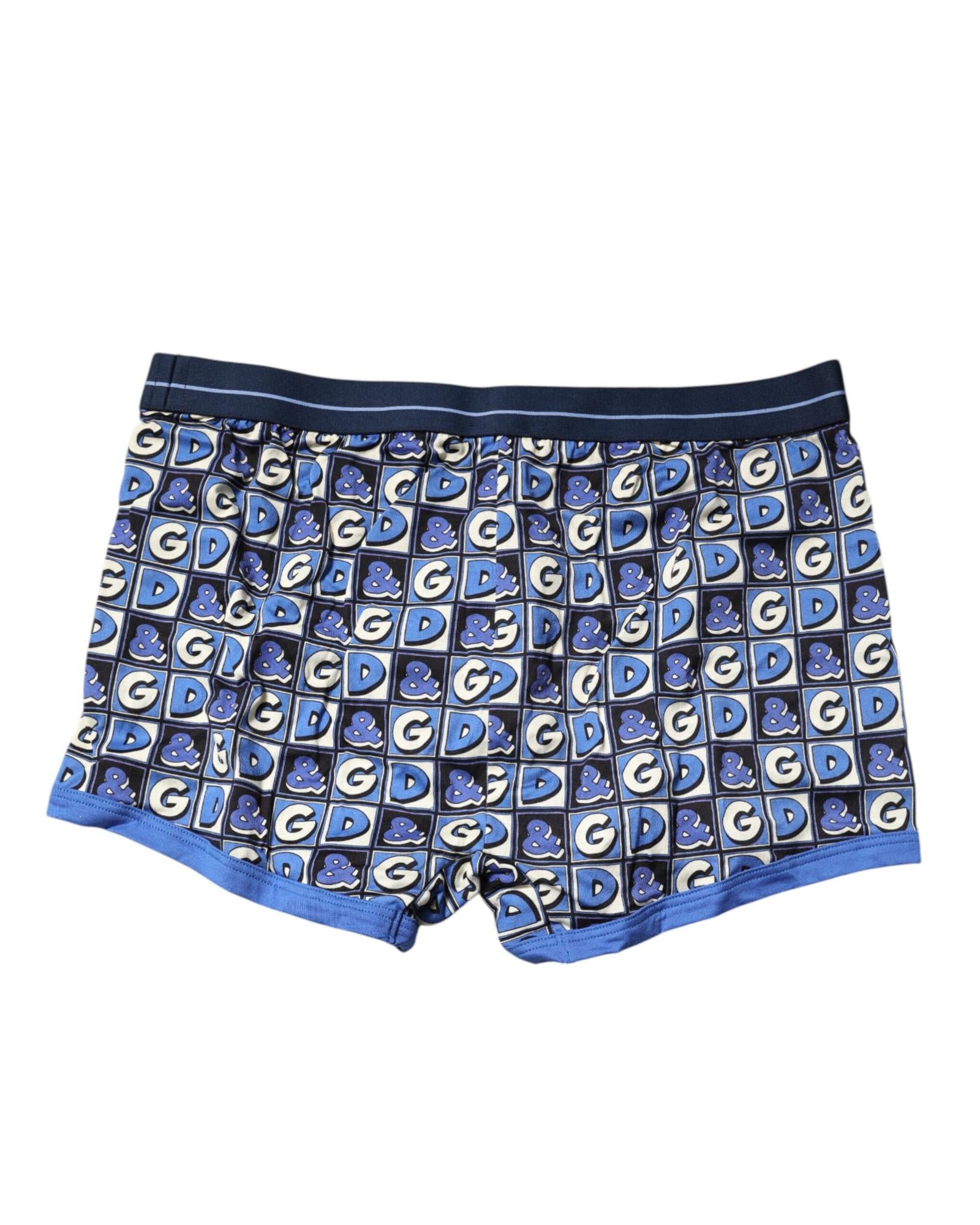 Dolce & Gabbana Logo Print Boxer Briefs Men Blue Underwear