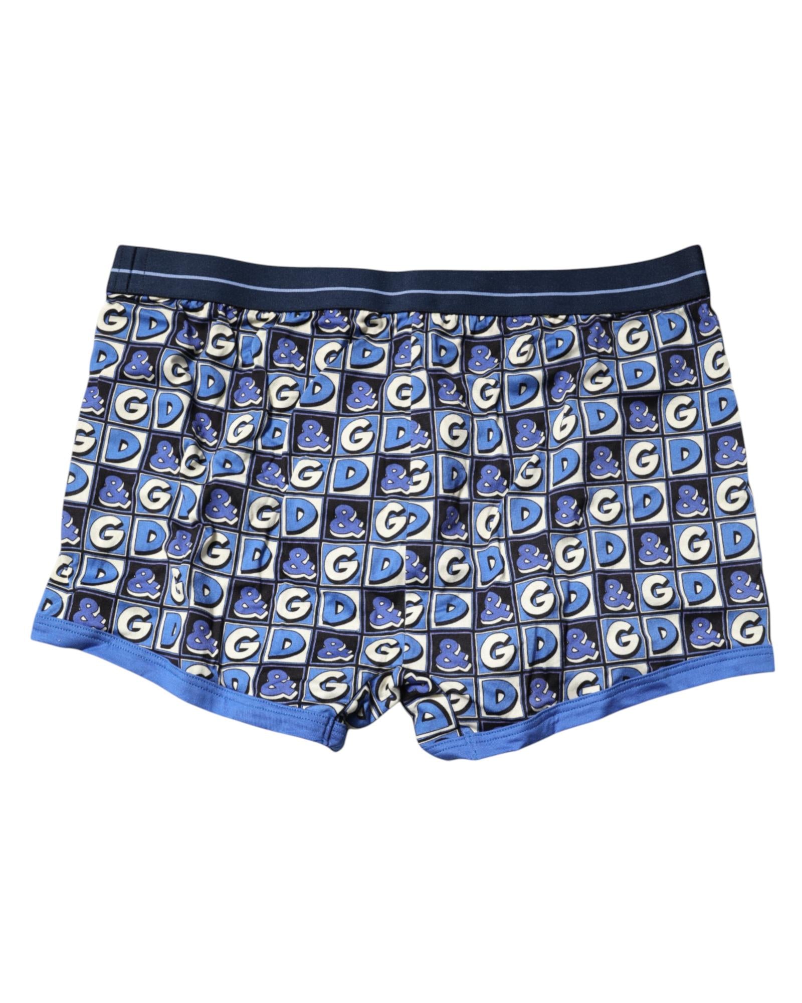 Dolce & Gabbana Logo Print Boxer Briefs Men Blue Underwear