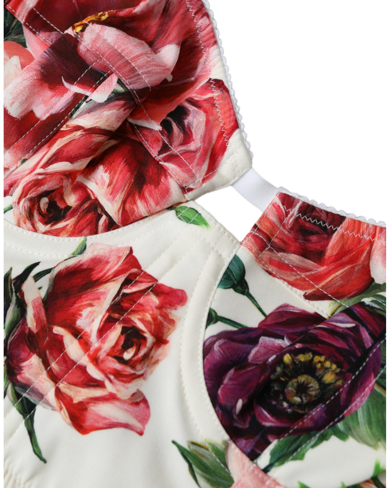 Dolce & Gabbana Floral Print Bustier Top