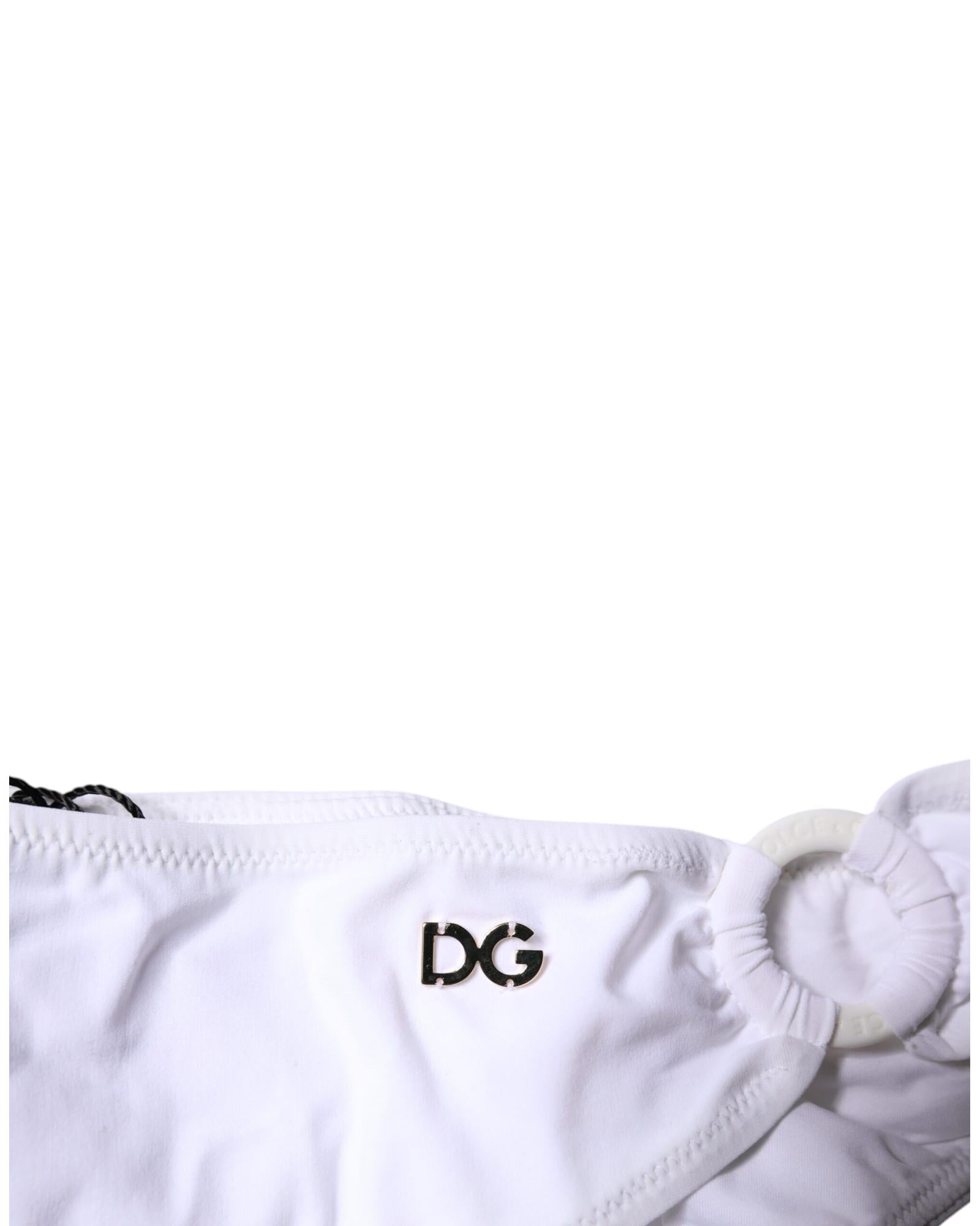Dolce & Gabbana Swim Bottoms Side Ring Detail Women White Swimwear