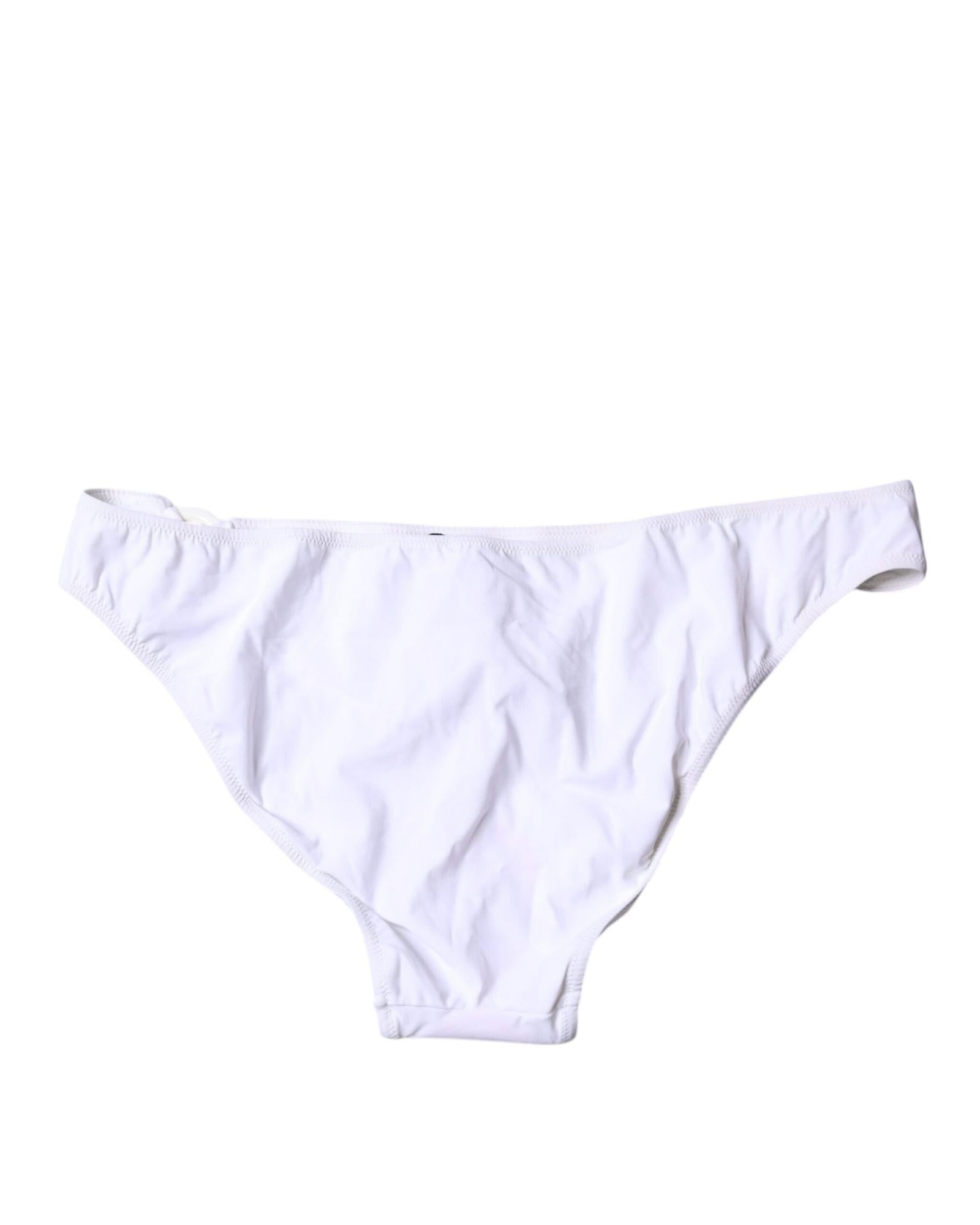 Dolce & Gabbana Swim Bottoms Side Ring Detail Women White Swimwear