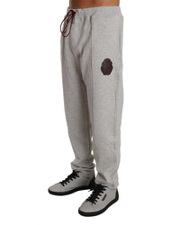Billionaire Italian Couture Grey ZipUp Hoodie and Joggers Tracksuit Men Gray Sweatsuits