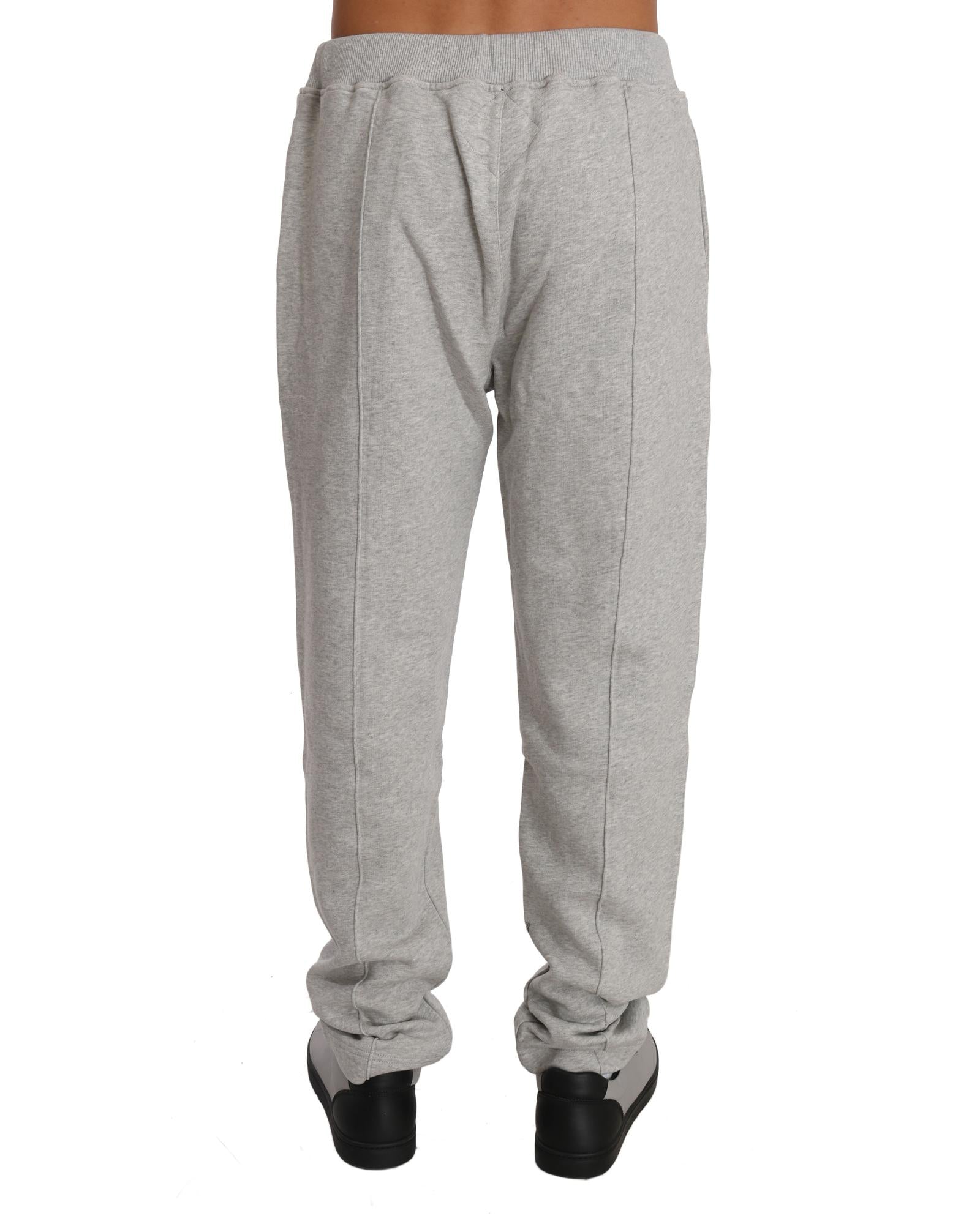 Billionaire Italian Couture Grey ZipUp Hoodie and Joggers Tracksuit Men Gray Sweatsuits