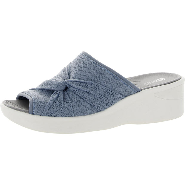 Smile II Womens Slip On Wedge Sandals