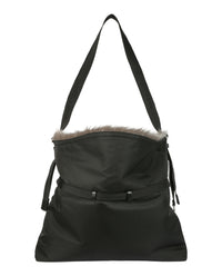 Givenchy Mens Large Voyou Bag in Nylon and Faux Fur