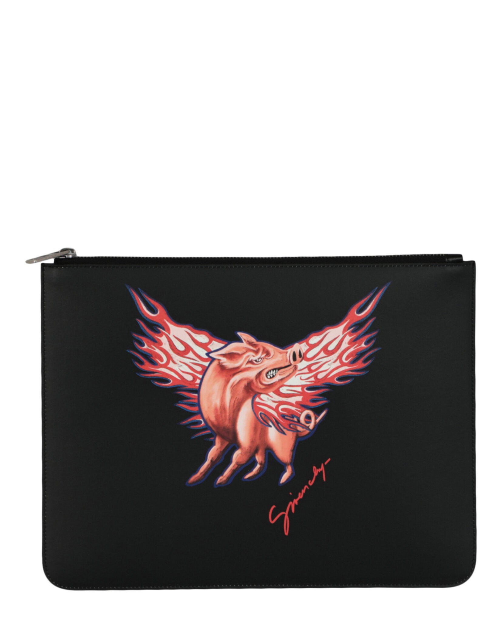 Givenchy Mens Zodiac Pig Graphic Pouch Multi