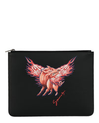 Givenchy Mens Zodiac Pig Graphic Pouch Multi