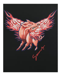Givenchy Mens Zodiac Pig Graphic Pouch