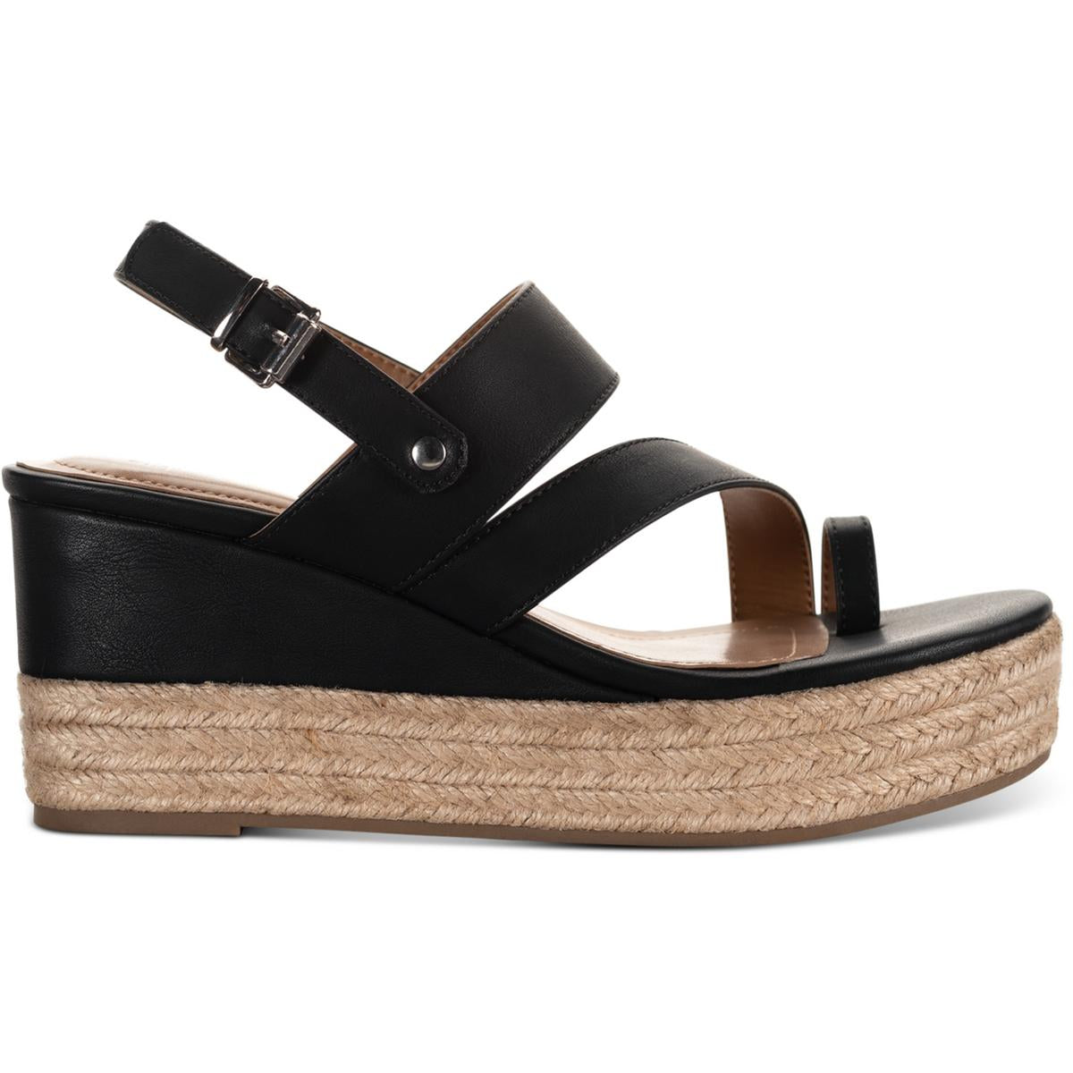 Bettyy Womens Toe Loop Espadrille Wedge Sandals