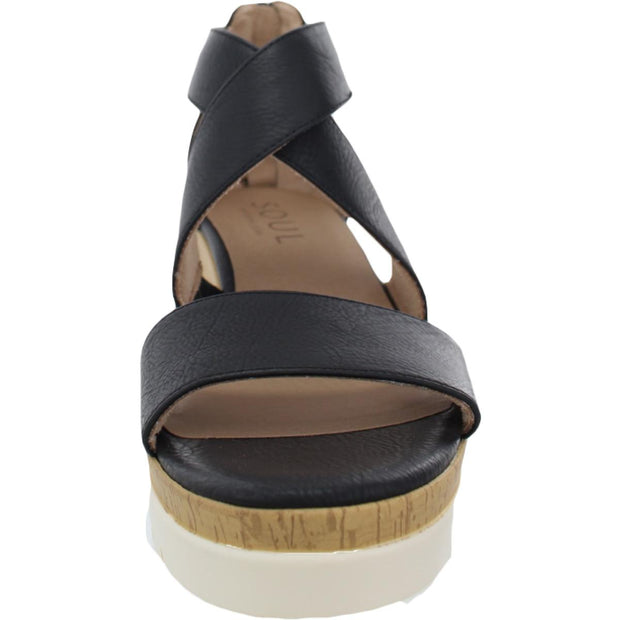 Good Times Womens Zipper Comfort Wedge Sandals