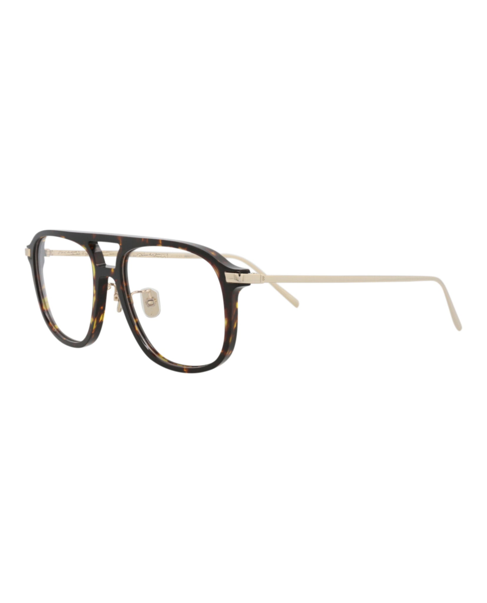 Berluti Mens Aviator Havana Silver Transparent Fashion Designer Eyewear