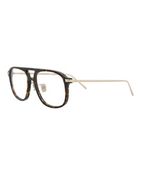 Berluti Mens Aviator Havana Silver Transparent Fashion Designer Eyewear