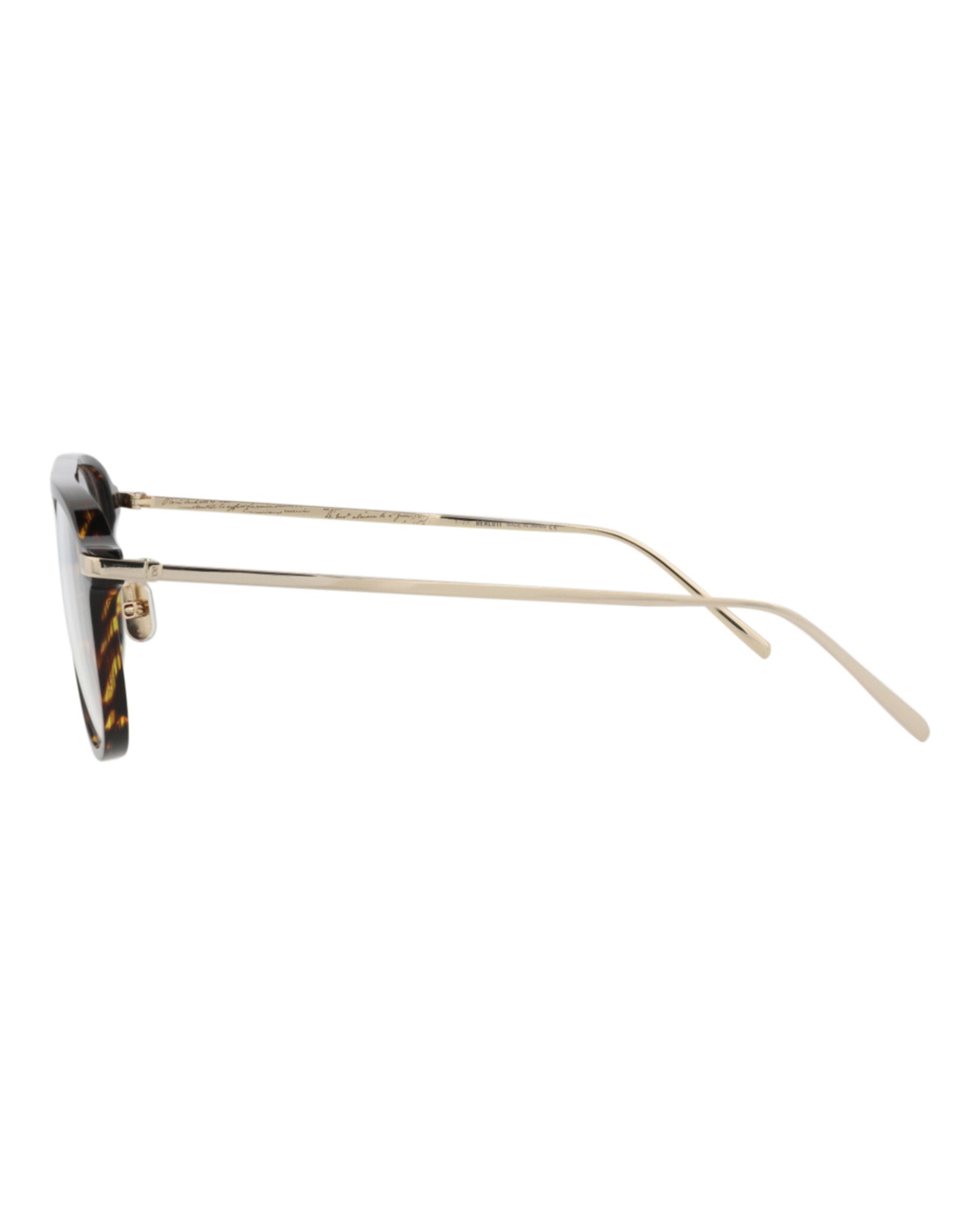 Berluti Mens Aviator Havana Silver Transparent Fashion Designer Eyewear
