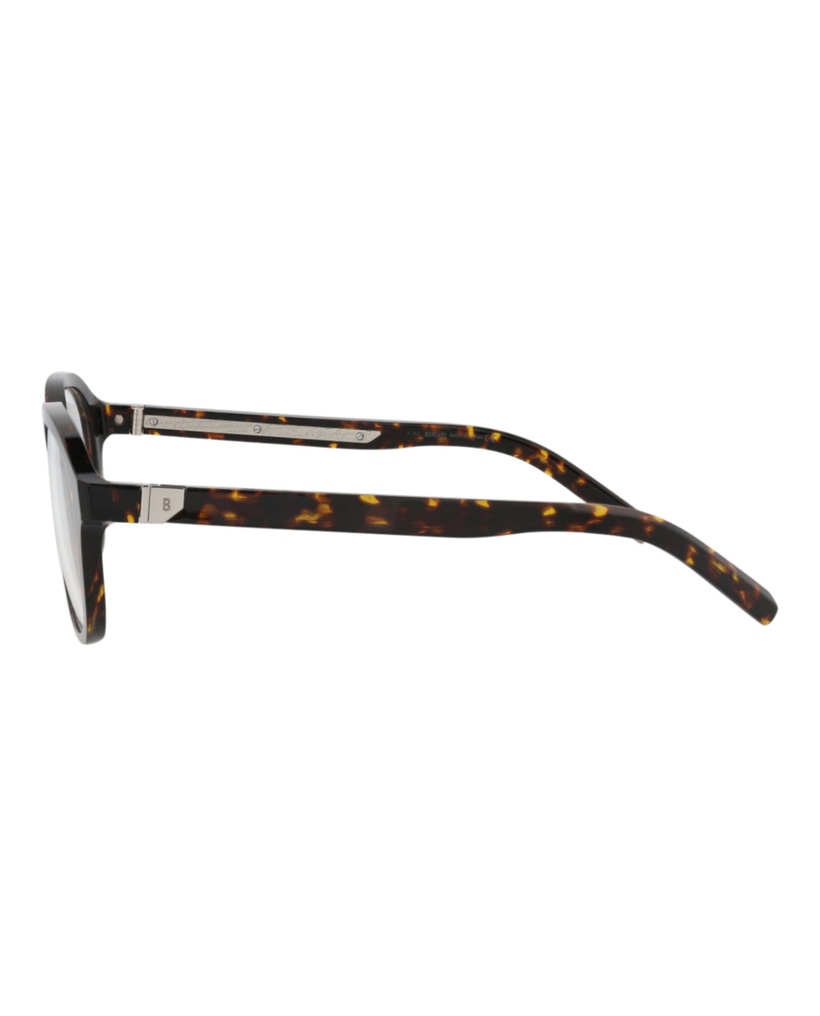 Berluti Mens Round/Oval Havana Havana Transparent Fashion Designer Eyewear