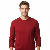 Baldisseri di Perugia Cashmere Blend Mens Red Crewneck Sweater-L