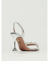 Aquazzura Blossom Sandal with Embellishment Women Silver Heels